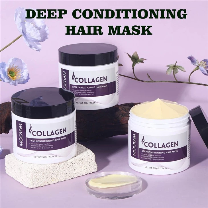 Wholesale Factory 3 Types Deep Conditioning Hair Mask With Collagen Nourishing 500g MOOYAM Hair Care Mask factory